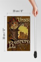 Holzschild Bayern 20x30cm Schloss Neuschwanstein Schwangau
