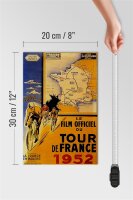 Holzschild Spruch 20x30cm le film Fahrrad Tour France 1952