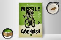 Holzschild Fahrrad 20x30cm the Manx missile Mark Cavendish