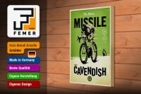Holzschild Fahrrad 20x30cm the Manx missile Mark Cavendish