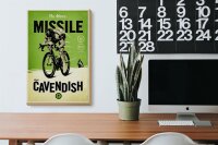 Holzschild Fahrrad 20x30cm the Manx missile Mark Cavendish