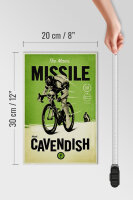 Holzschild Fahrrad 20x30cm the Manx missile Mark Cavendish