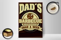 Holzschild Spruch 20x30cm Dad´s barbecue grab a beer