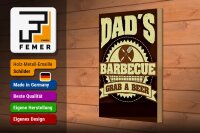 Holzschild Spruch 20x30cm Dad´s barbecue grab a beer