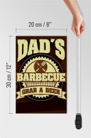 Holzschild Spruch 20x30cm Dad´s barbecue grab a beer