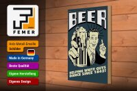 Holzschild Spruch 20x30cm Beer helping white guys 1842