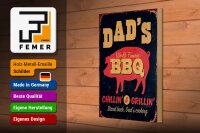 Holzschild Spruch 20x30cm Dad´s world famous BBQ grillin