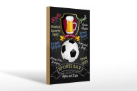 Holzschild Spruch 20x30cm sports bar free wine darts pool