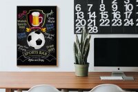 Holzschild Spruch 20x30cm sports bar free wine darts pool