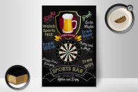 Holzschild Spruch 20x30cm sports bar Darts relax and enjoy