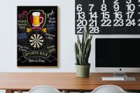 Holzschild Spruch 20x30cm sports bar Darts relax and enjoy