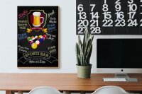 Holzschild Spruch 20x30cm sports bar Beer Bier relax enjoy