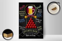 Holzschild Spruch 20x30cm sports bar Free WIFI free Beer