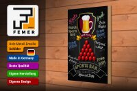 Holzschild Spruch 20x30cm sports bar Free WIFI free Beer