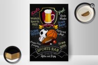 Holzschild Spruch 20x30cm sports bar happy hour Beer darts