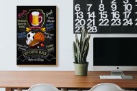 Holzschild Spruch 20x30cm sports bar happy hour Beer darts