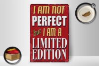 Holzschild Spruch 20x30cm i am not perfect limited edition