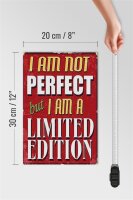 Holzschild Spruch 20x30cm i am not perfect limited edition