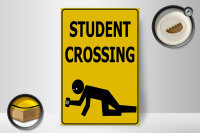 Holzschild Spruch 20x30cm student crossing Bier