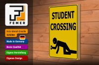 Holzschild Spruch 20x30cm student crossing Bier