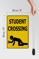 Holzschild Spruch 20x30cm student crossing Bier