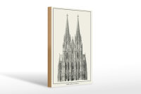Holzschild Zeichnung 20x30cm der Dom zu Köln Kölner Dom