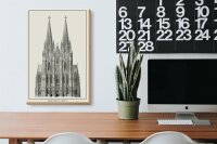 Holzschild Zeichnung 20x30cm der Dom zu Köln Kölner Dom