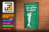 Holzschild Spruch 20x30cm Haben Sie noch Sex oder golfen