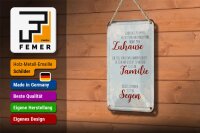 Blechschild Spruch 12x18cm Zuhause Familie Segen Schild
