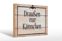 Holzschild Spruch 30x20cm draußen nur Kännchen...
