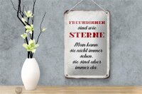 Blechschild Spruch 12x18cm Freundinnen sind wie Sterne