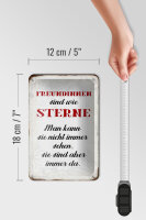 Blechschild Spruch 12x18cm Freundinnen sind wie Sterne