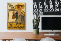 Holzschild Spruch 20x30cm wer Bier trinkt Landwitschaft