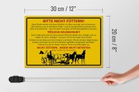 Holzschild Tiere 30x20cm bitte nicht füttern Pferde Weide