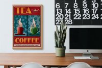 Holzschild Trinken 20x30cm Tea and Coffee Tee und Kaffee
