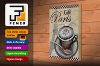 Holzschild Paris 20x30cm Eiffelturm Kaffee Tasse Cafe
