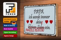 Holzschild Spruch 30x20cm Papa ich werde dein kleiner Sohn
