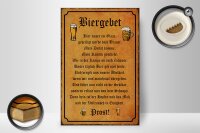 Holzschild Bier 20x30cm Biergebet unser im Glase Prost