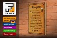 Holzschild Bier 20x30cm Biergebet unser im Glase Prost