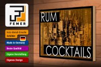Holzschild Alkohol 30x20cm Rum Cocktails