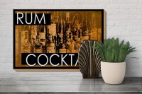 Holzschild Alkohol 30x20cm Rum Cocktails