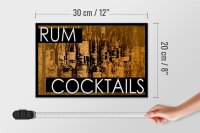 Holzschild Alkohol 30x20cm Rum Cocktails