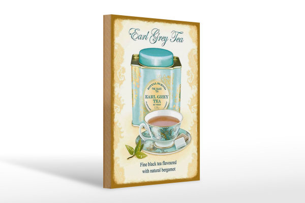 Holzschild Tee 20x30cm Earl grey Tea black tea bergamot