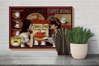Holzschild Kaffee 30x20cm Coffee Roma ime is any time