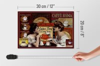 Holzschild Kaffee 30x20cm Coffee Roma ime is any time