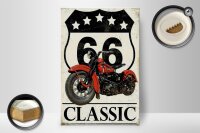 Holzschild Retro 20x30cm Motorrad classic 66 5 Sterne