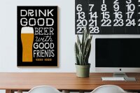 Holzschild Alkohol 20x30cm drink good Beer with Friends