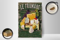 Holzschild Essen 20x30cm Le Fromage Käse Sorten Cheese