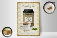 Holzschild Tee 20x30cm Darjeeling Tea champagne of teas