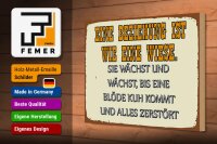 Holzschild Spruch 30x20cm Eine Beziehung wie eine Wiese